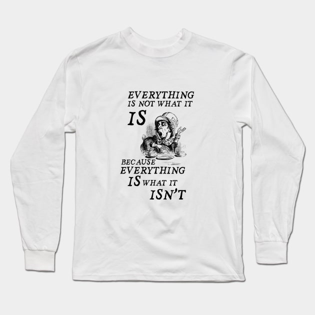 Mad Hatter Long Sleeve T-Shirt by Chonky Cat Prints